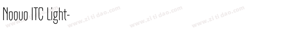 Noovo ITC Light字体转换